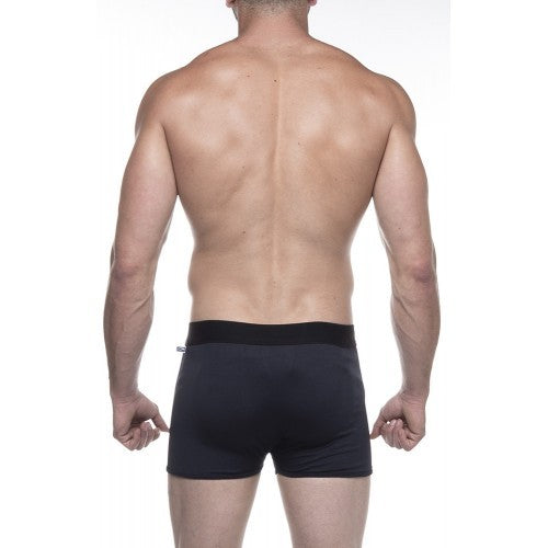 Cueca Boxer preta com enchimento no bumbum