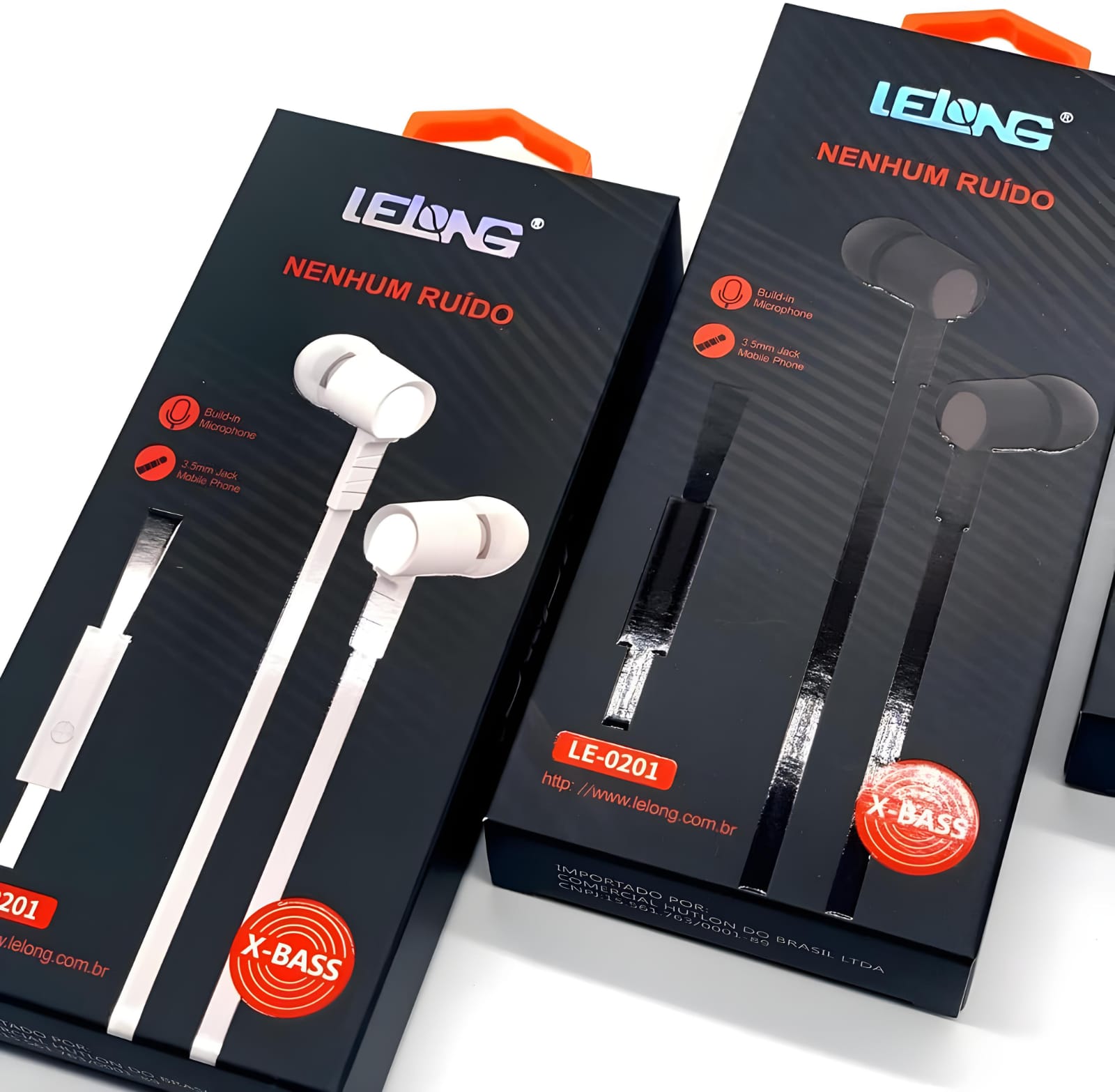 Fone de Ouvido Com Fio P3 Nenhum Ruído X-Bass Lelong LE-0201