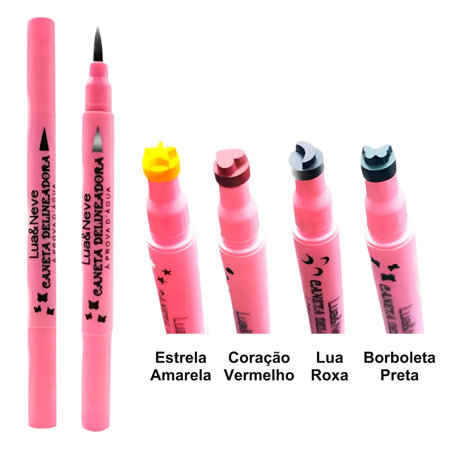 Caneta Delineadora Carimbo Simbolos Coloridos Lua&amp;Neve Cores:Lua