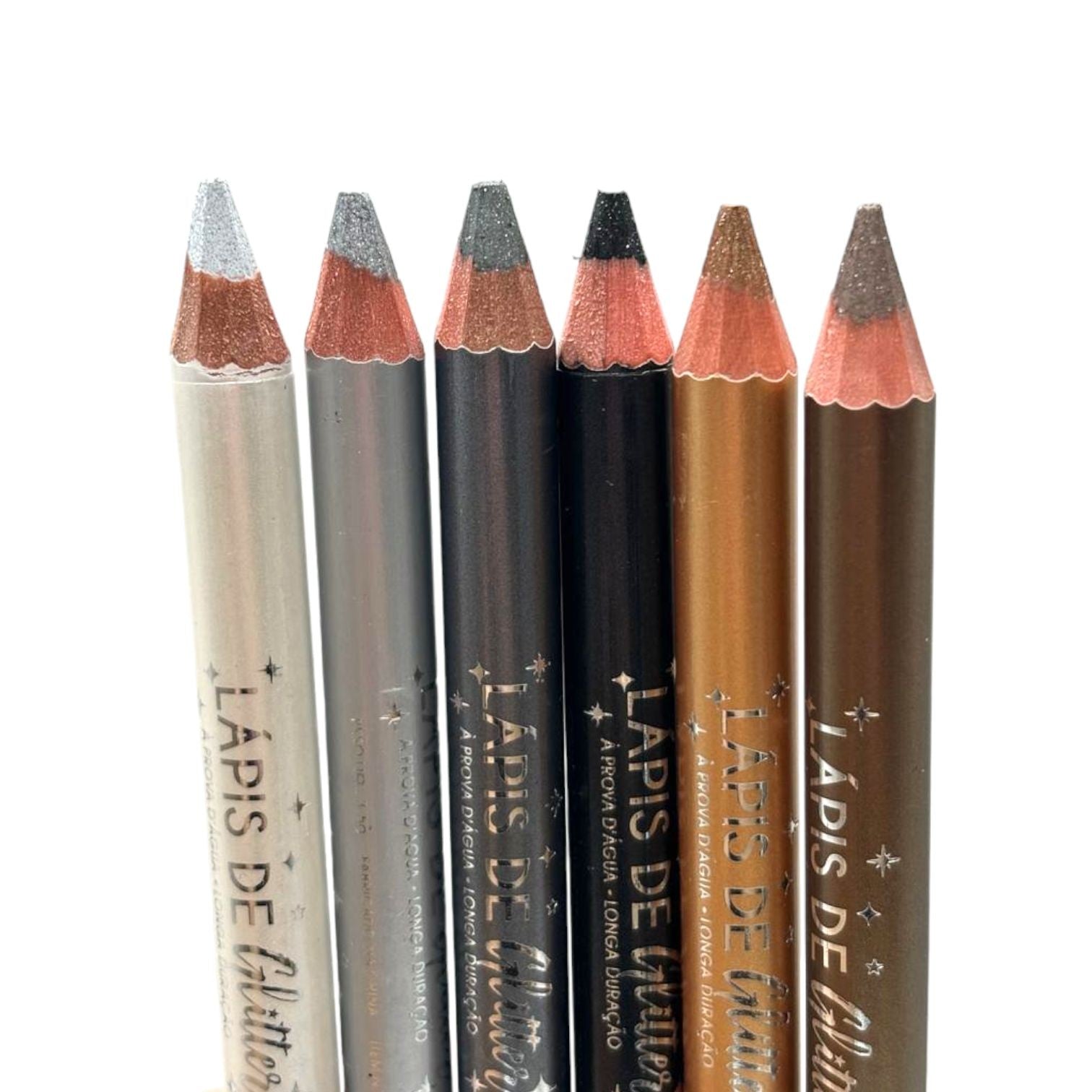 Lápis de olho com glitter A Prova D Agua Lua e Neve Cores:Bege