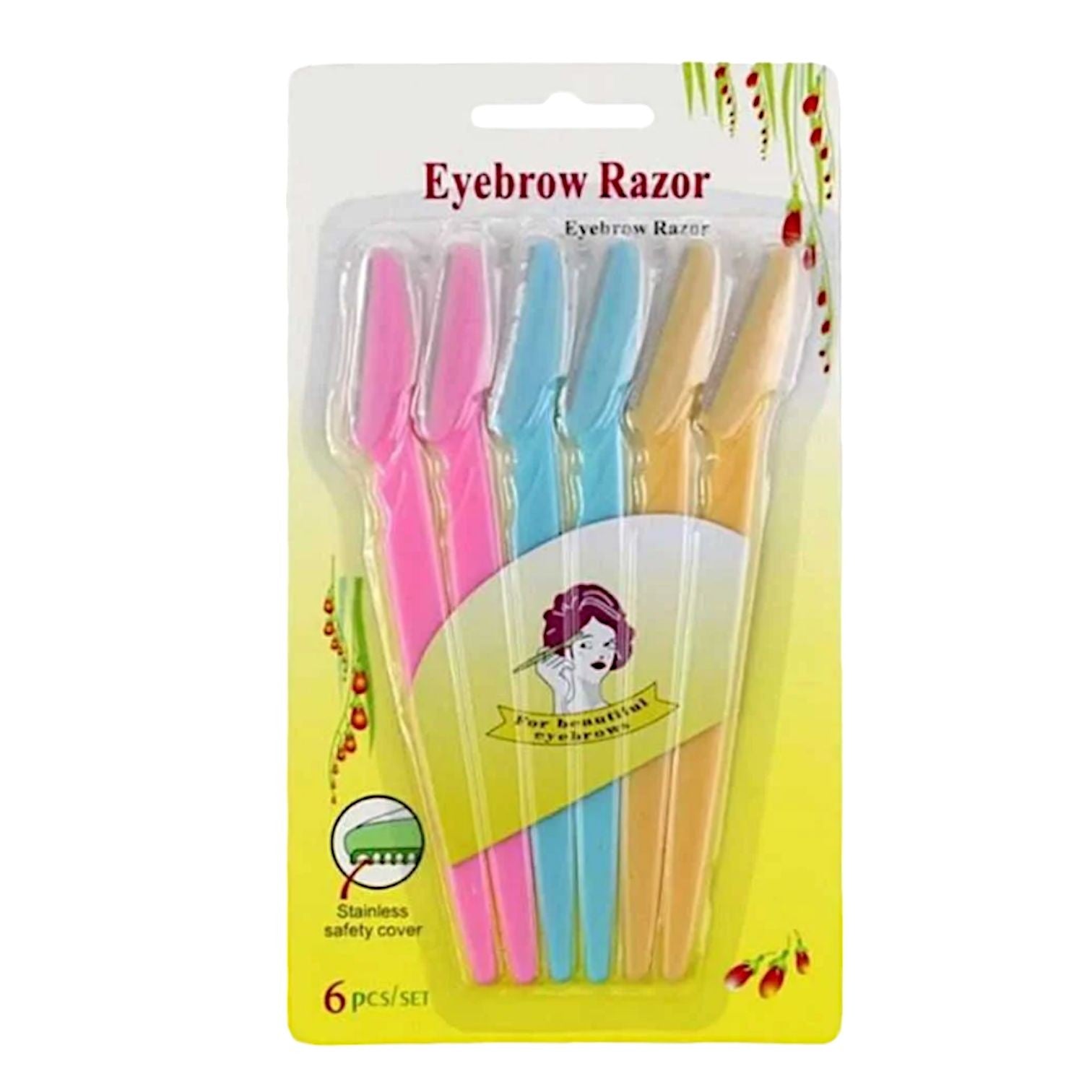 Kit Com 6 Navalhas Para Sobrancelha