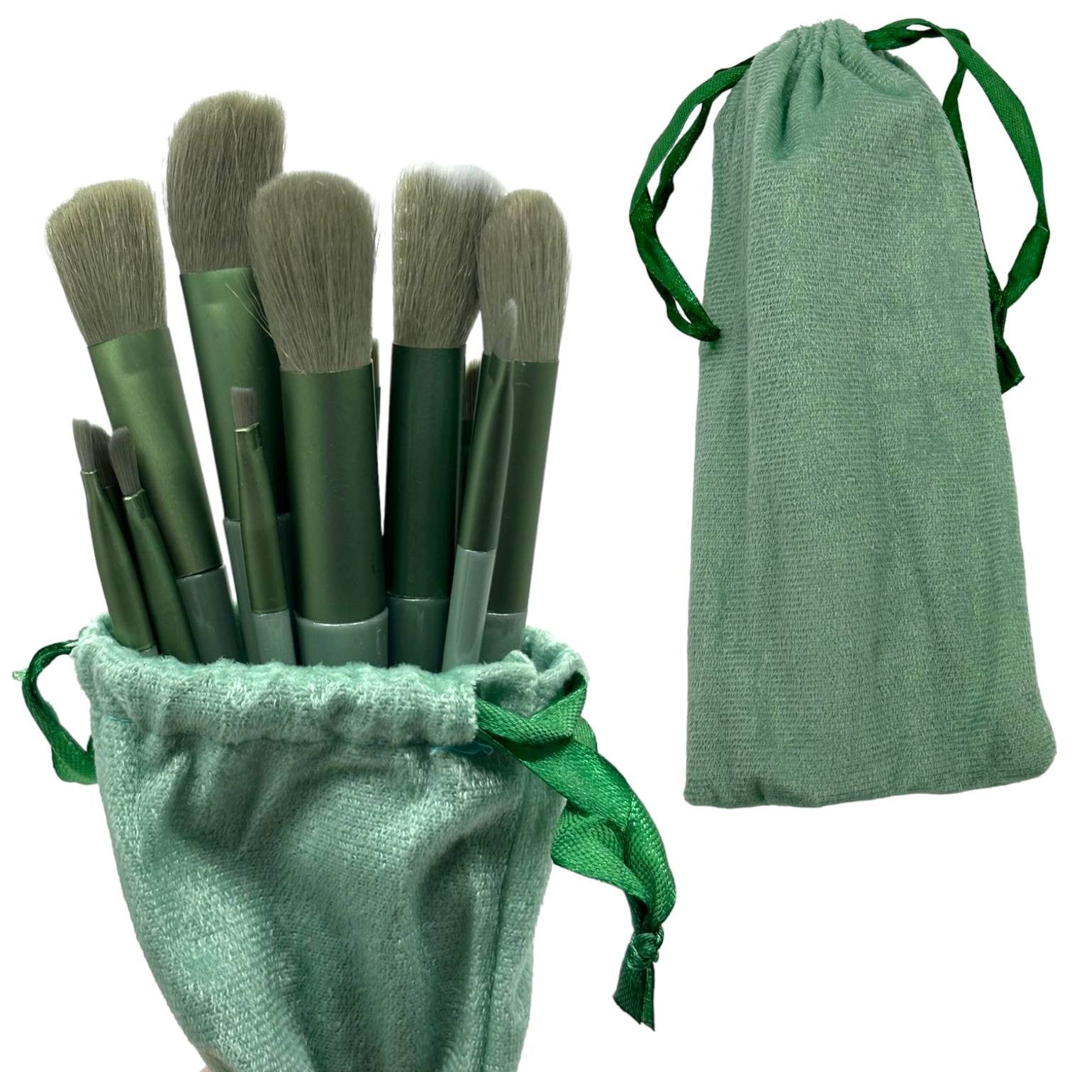 Kit Completo com 12 Pinceis de Maquiagem Make Com Saquinho de Veludo