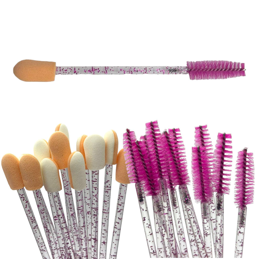 Kit 12 Escovinhas de Cílios com Aplicador de Sombra