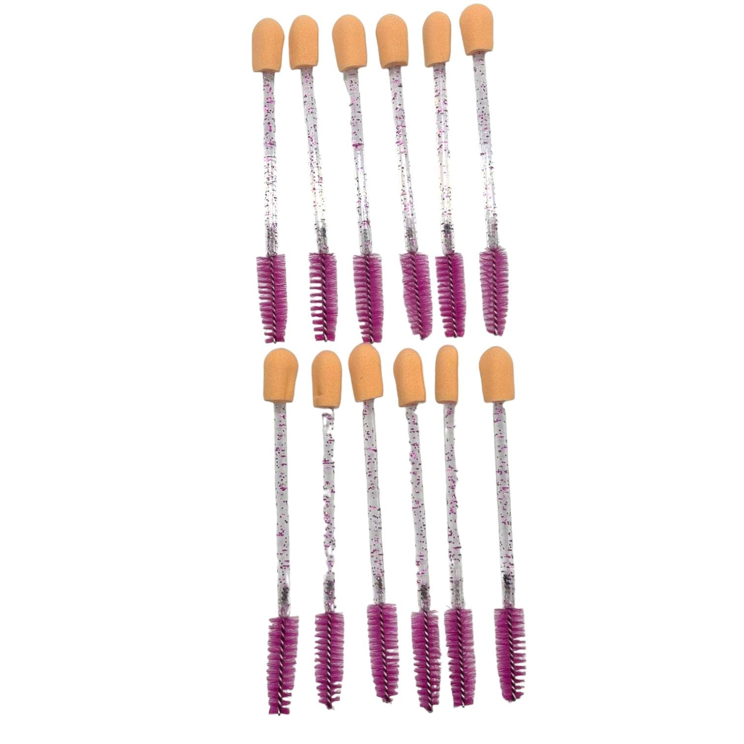 Kit 12 Escovinhas de Cílios com Aplicador de Sombra