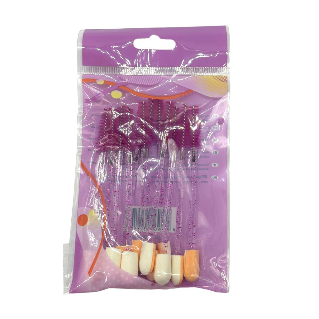 Kit 12 Escovinhas de Cílios com Aplicador de Sombra