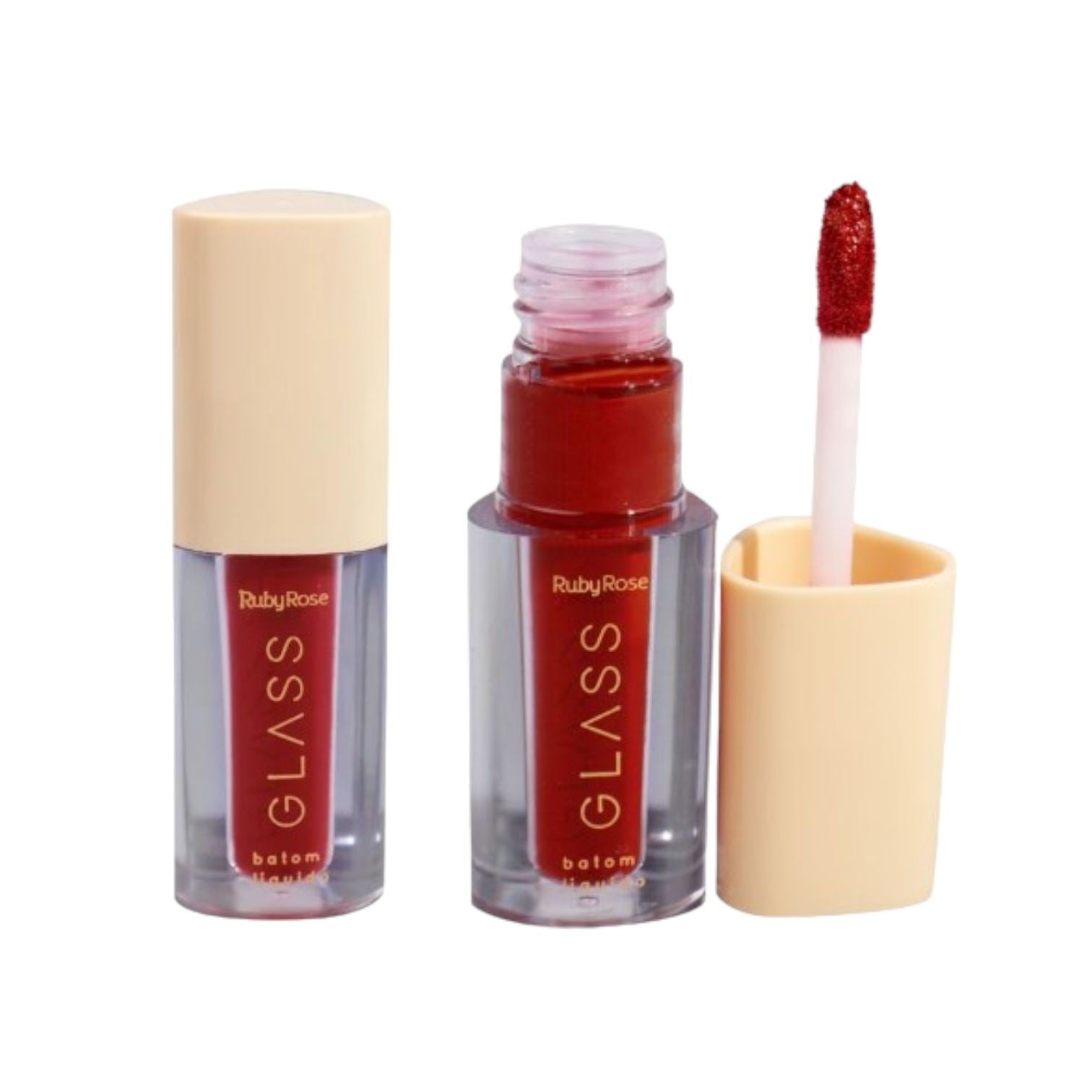 Batom Líquido Velvety Glass BG08 Ruby Rose