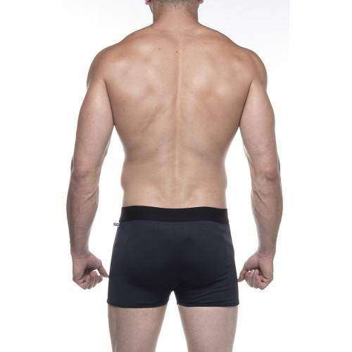 Cueca Boxer preta com enchimento no bumbum