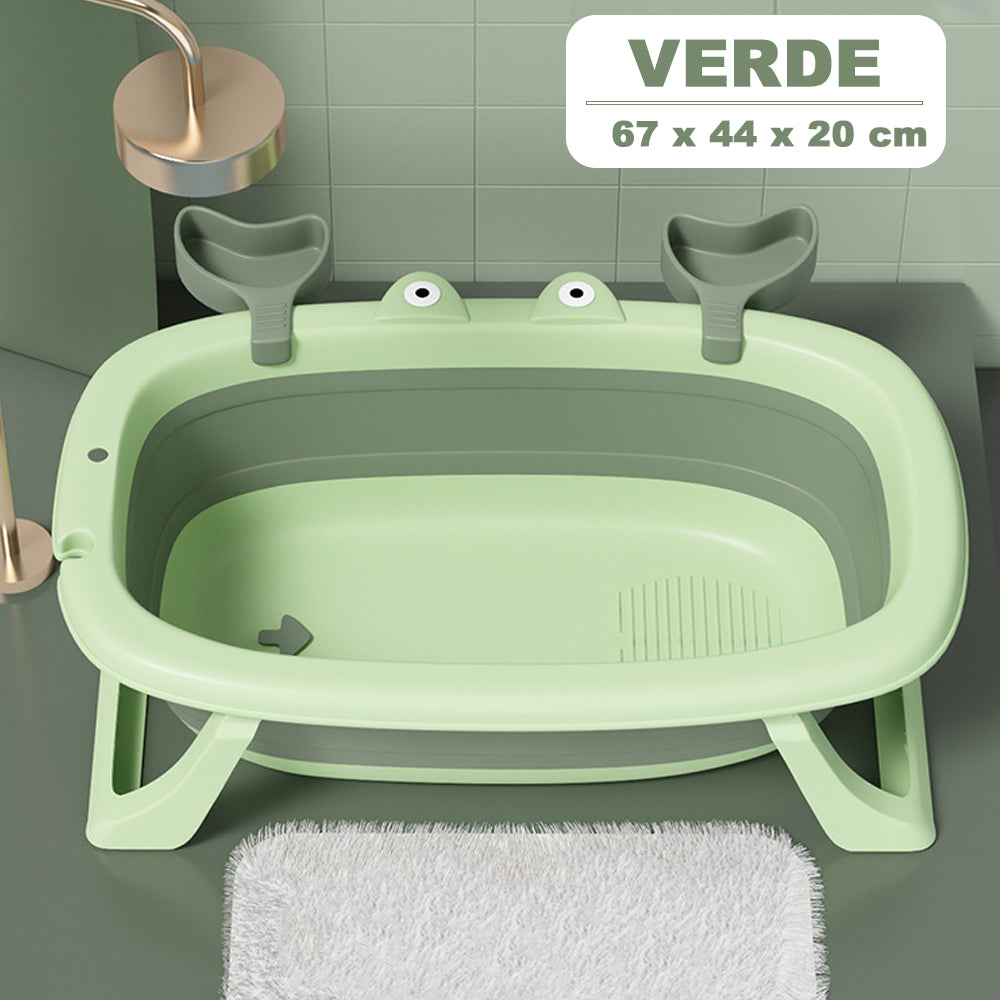 Banheira para Bebê Infantil Retrátil Dobrável Modelo Caranguejo Feliz - 0 a 2 An