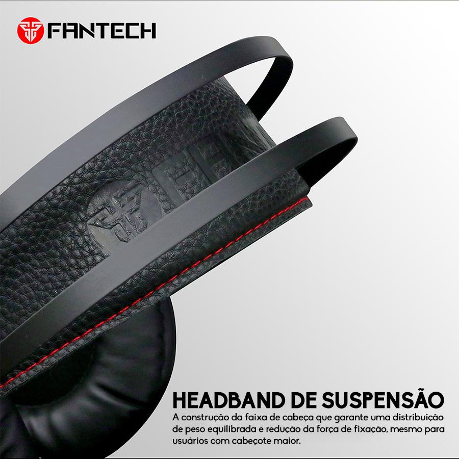Headset Gamer Captain 7.1 USB RGB Virtual PC Fantech HG15