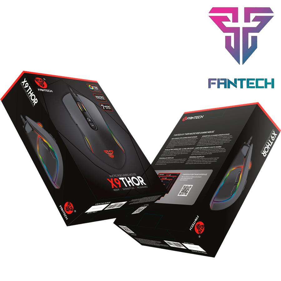 Mouse Gamer Jogo Macro RGB Fantech Thor X9 7 Botões 4800DPI