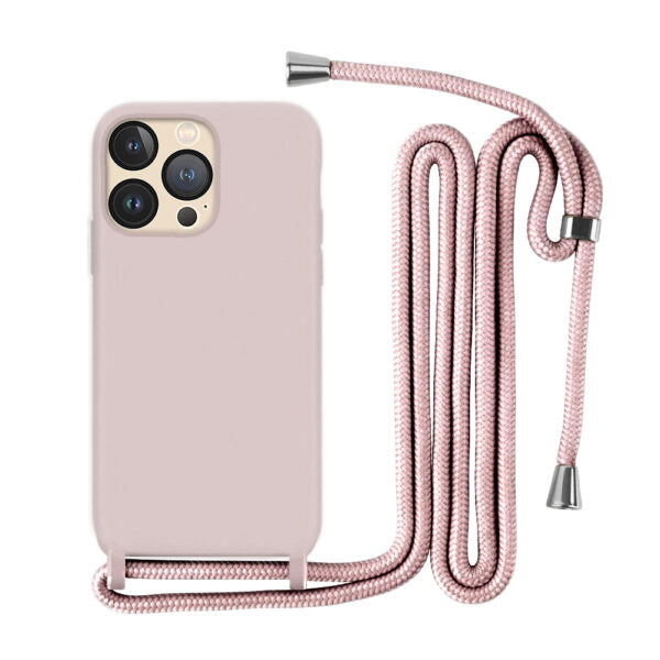 Capa Com Alça para iPhone - Rosa Modelo do iPhone:13 Pro