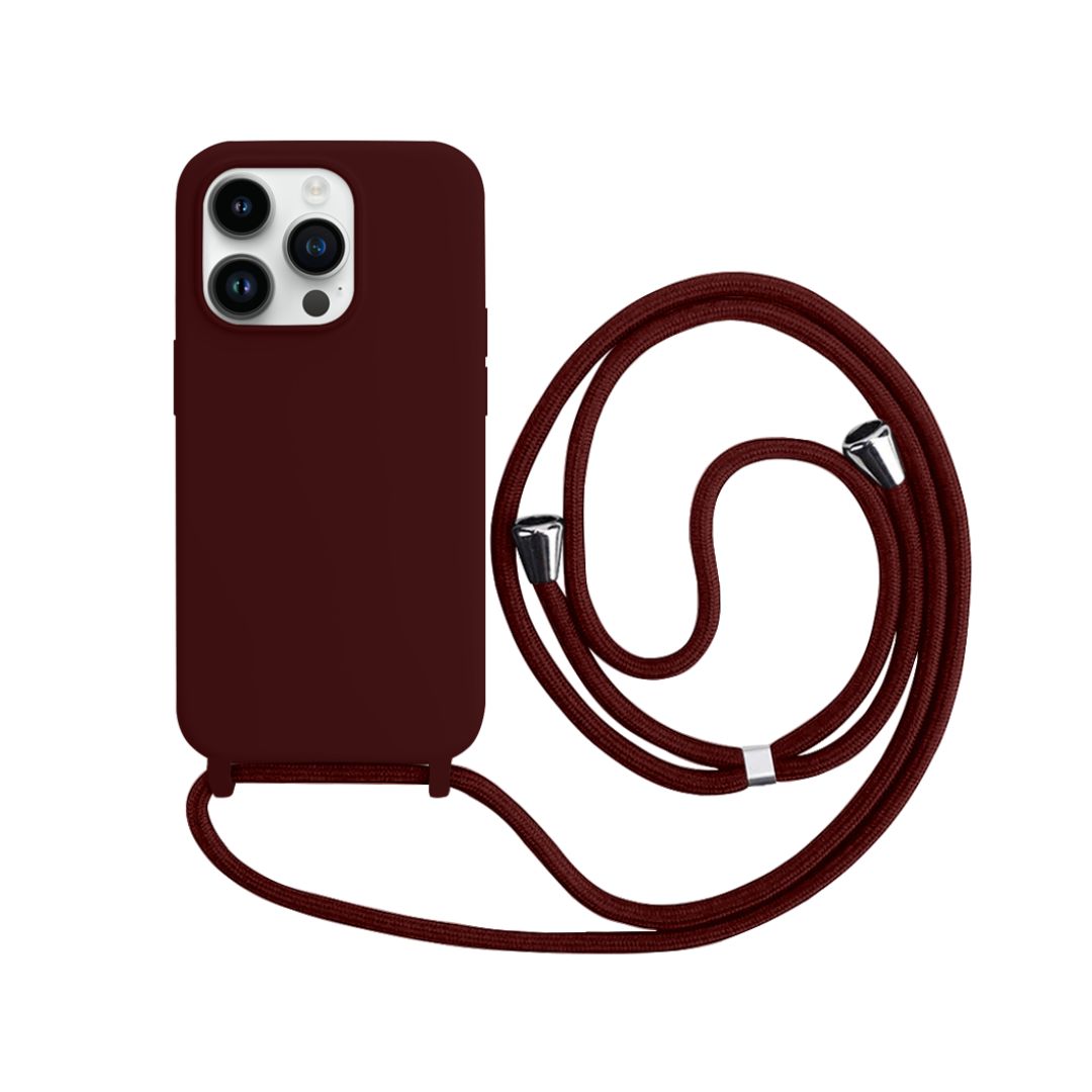 Capa com Alça para iPhone - Vermelho Dark Modelo do iPhone:17 Pro