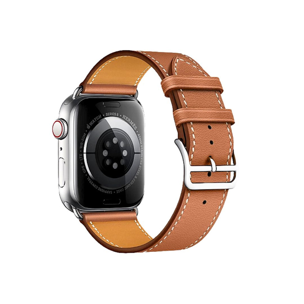 Pulseira para Apple Watch Couro Fecho Fivela Cor:Marrom;Caixa:38/40/41/42mm (sé