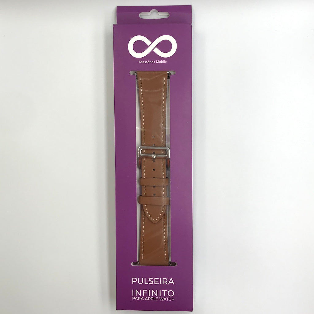 Pulseira para Apple Watch Couro Fecho Fivela Cor:Marrom;Caixa:38/40/41/42mm (sé