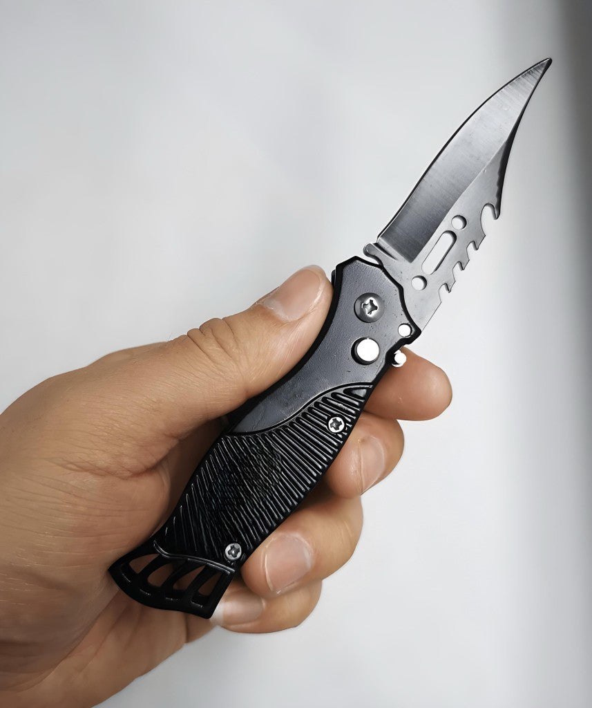 Canivete Automático Aço Inox Multiuso Com Clip Idea ID-0533C