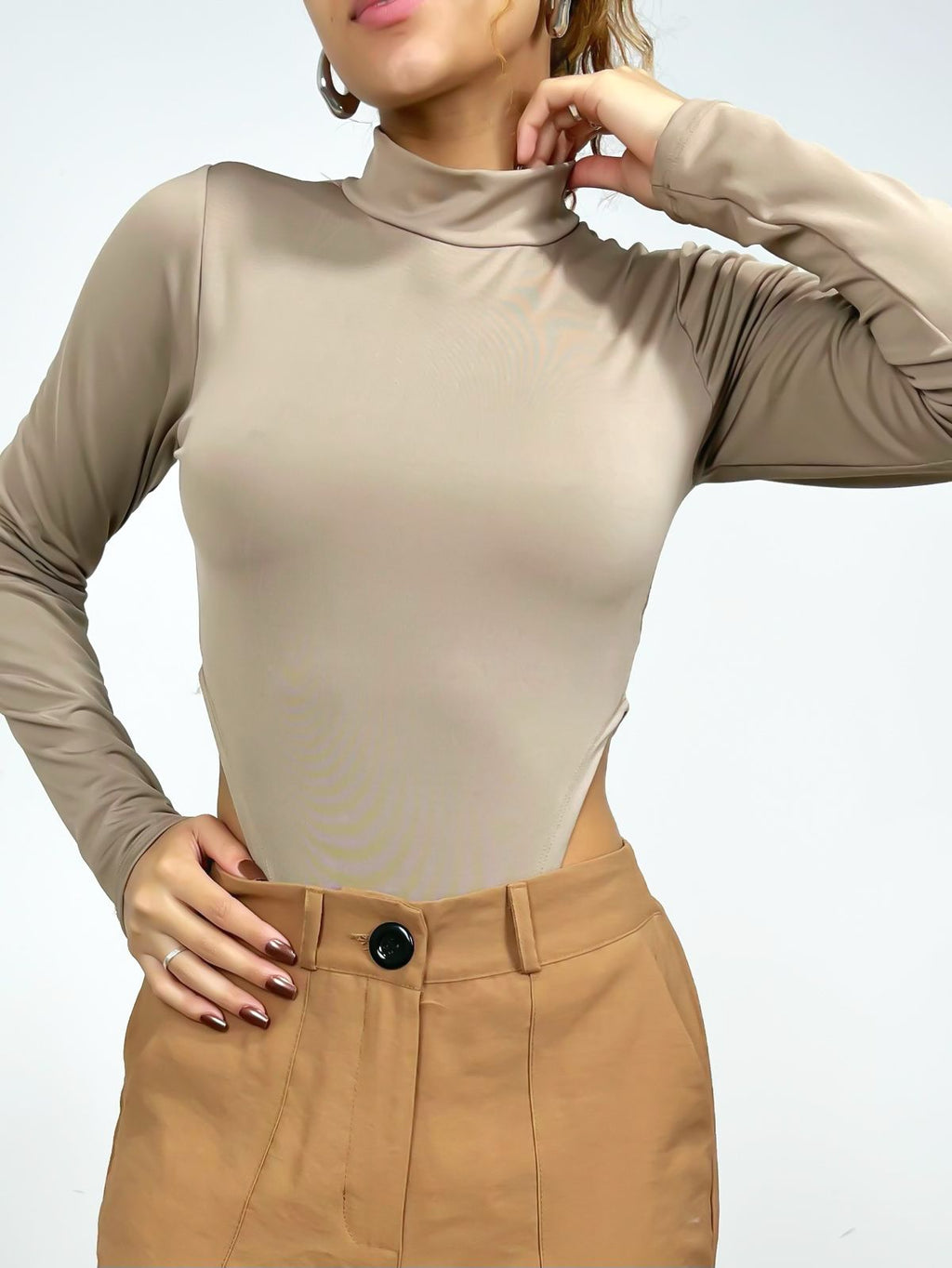 Body Feminino em Suplex Cavado Manga Longa Gisele Ref. 1482