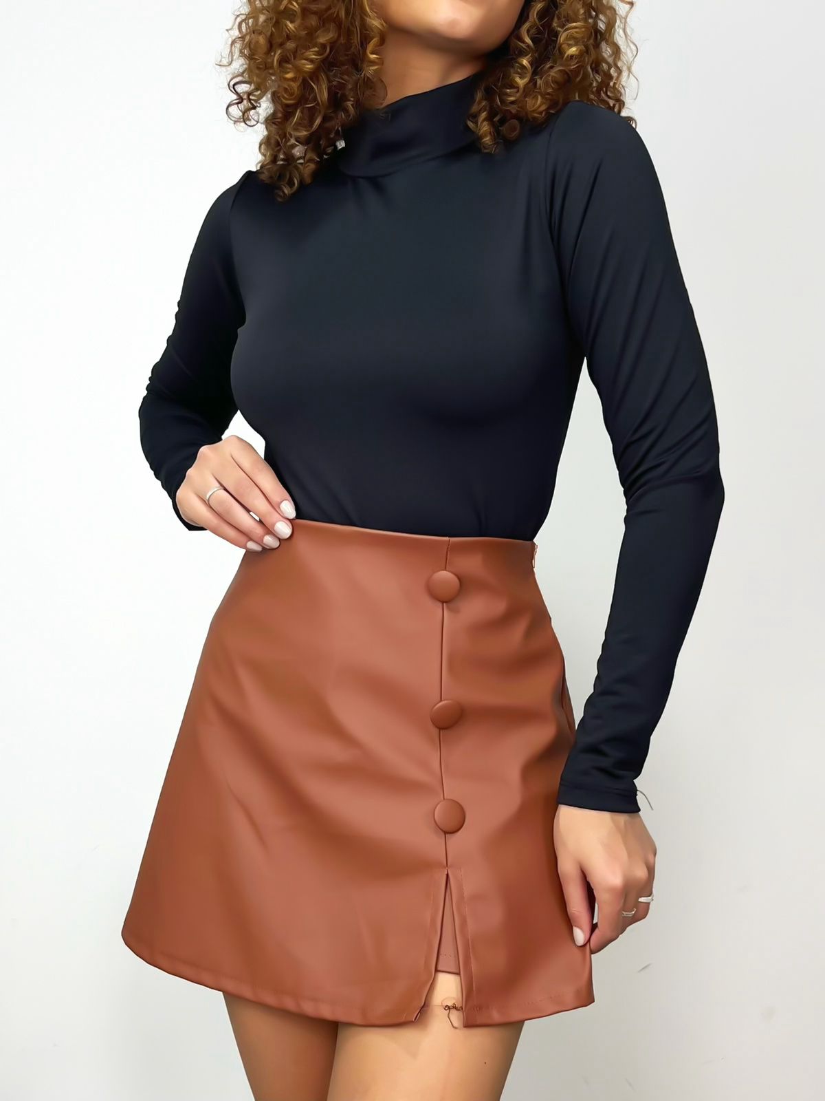 Body Feminino em Suplex Manga Longa com Gola Lavinia Ref. 1487