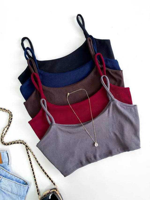 Cropped em Ribana Alça Fina Tiane Ref. 991