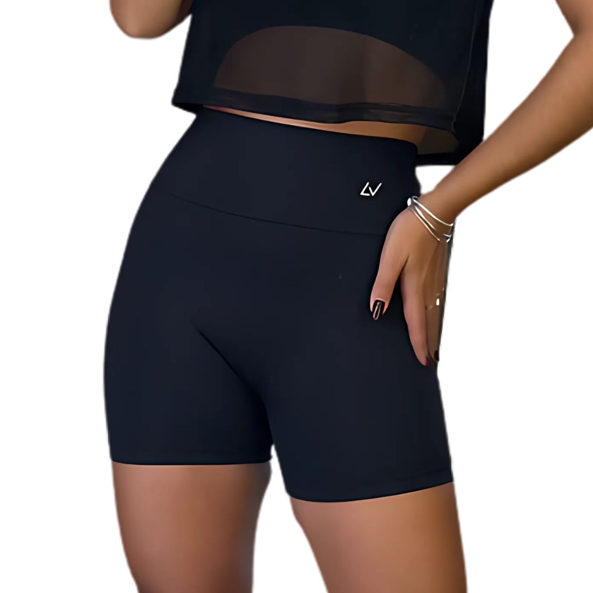 Short Frente Lisa, Fitness Movement L'evo, Poliamida