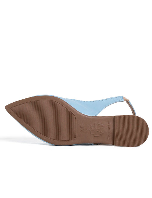 Sandália em napa blue