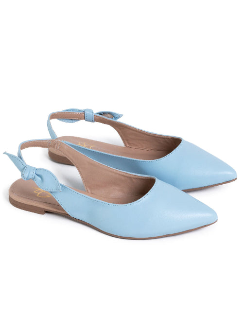 Sandália em napa blue