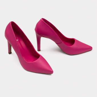 SCARPIN EM NAPA ROSA SHOCK