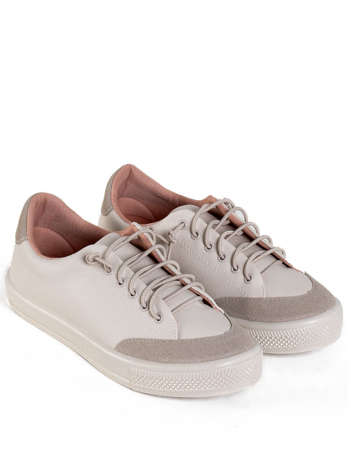 Tenis em napa off white / tartufo