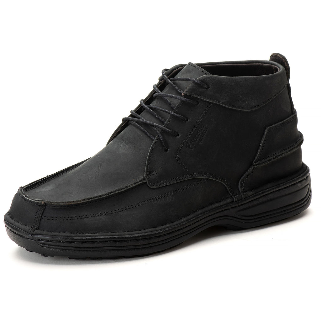Coturno Casual Conforto Couro Preto