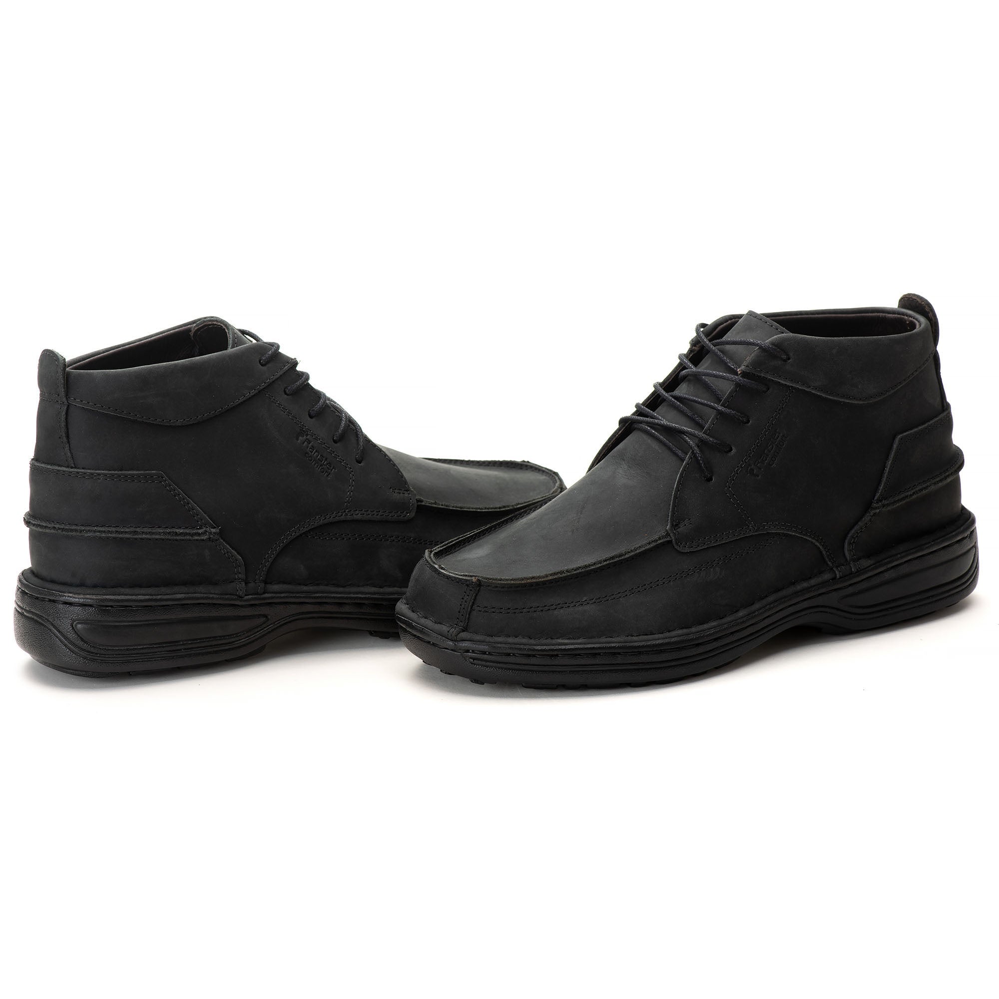 Coturno Casual Conforto Couro Preto
