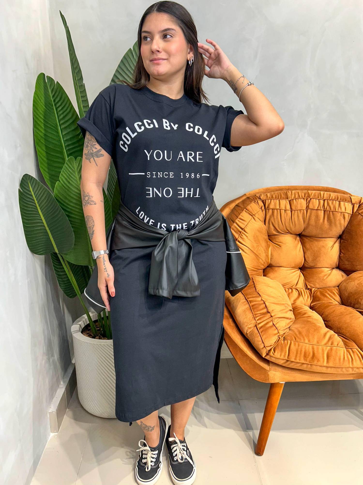 Camisão Vestido Midi Estampado Colcci Ref. 620